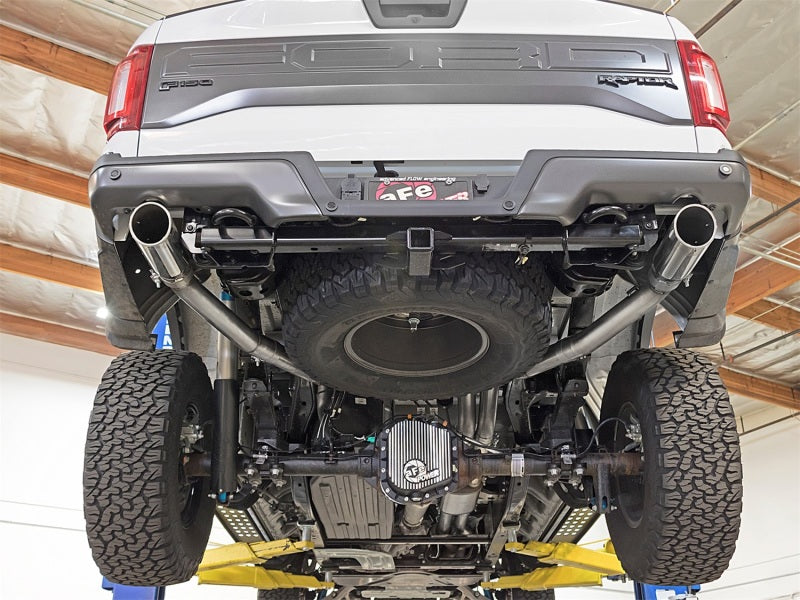 aFe MACHForce XP Exhaust Cat-Back SS-409 2017 Ford F-150 Raptor V6-3.5L (tt) w/ Polished Tips-SR1 Performance