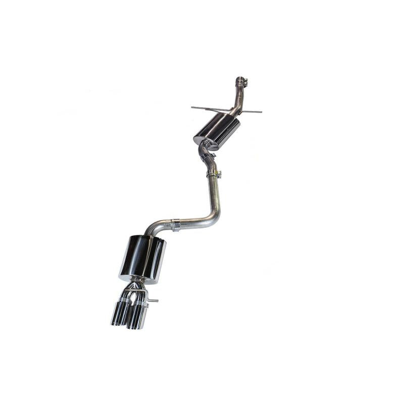 AWE Tuning Audi B8 A4 Touring Edition Exhaust - Single Side Polished Silver Tips