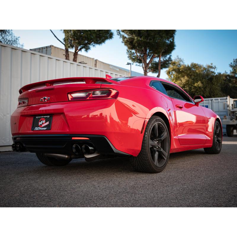 aFe POWER MACH Force-Xp 3in Axle-Back Exhaust 16-20 Chevrolet Camaro SS V8 6.2L w/Mufflers - Black-SR1 Performance
