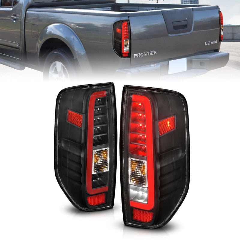 ANZO 2005-2021 Nissan Frontier LED Taillights Black Housing/Clear Lens-SR1 Performance