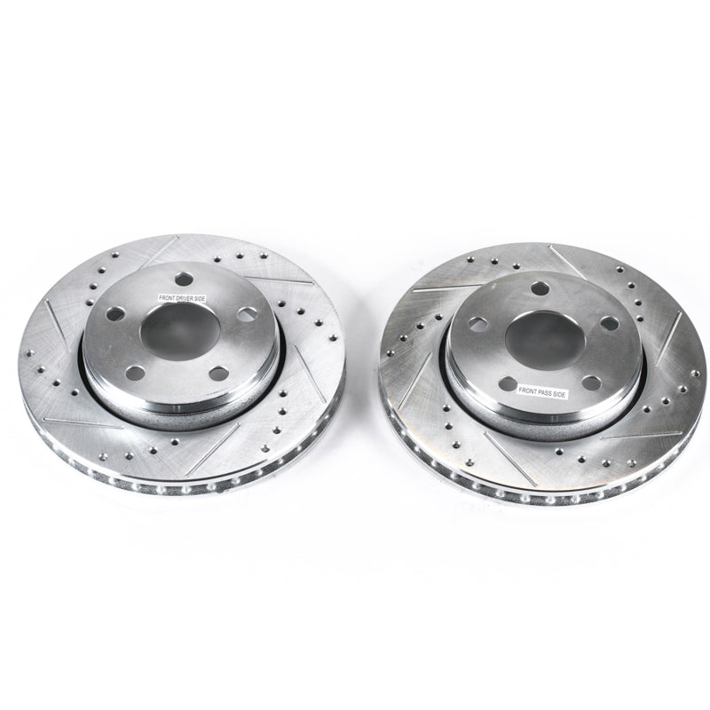 Power Stop 07-17 Jeep Wrangler Front Evolution Drilled & Slotted Rotors - Pair-SR1 Performance