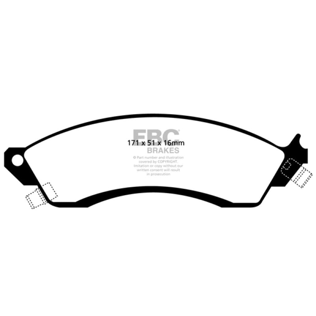 EBC Redstuff Ceramic Low Dust Front Brake Pads for Chevrolet Corvette and Aston Martin Virage