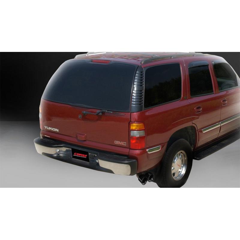 Corsa 2001-2006 Chevrolet Tahoe 5.3L V8 3in Cat-Back Single Side w Twin 4in Black Pro-Series Tips