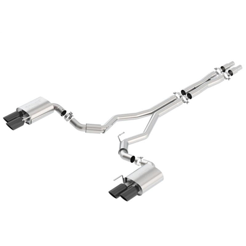 Borla 2018 Ford Mustang GT (A/T / M/T) 3in S-Type Catback Exhaust w/o Valves w/ Black Chrome Tips