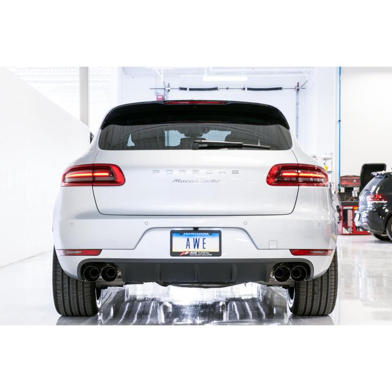 AWE Tuning Porsche Macan Track Edition Exhaust System - Diamond Black 102mm Tips