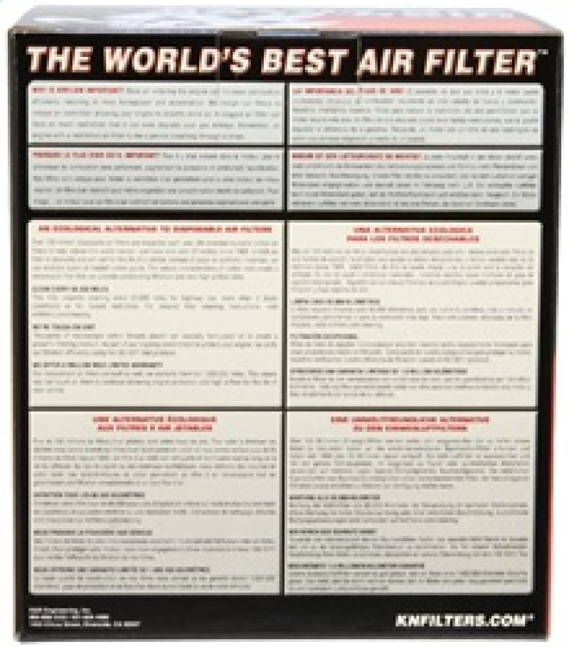 K&N Filter Universal Rubber Filter 2 1/2 inch Flange 6 inch Base 5 inch Top 5 1/2 inch Height-SR1 Performance