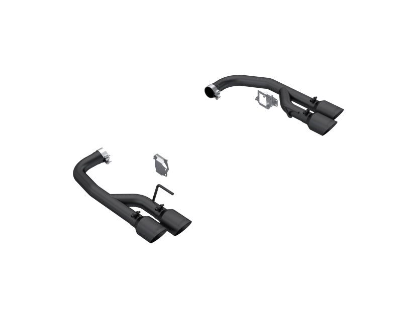 MBRP 2024 Ford Mustang GT 5.0L 2.5in Dual Rear Axle-Black Tips - Black-Coated Aluminized Steel