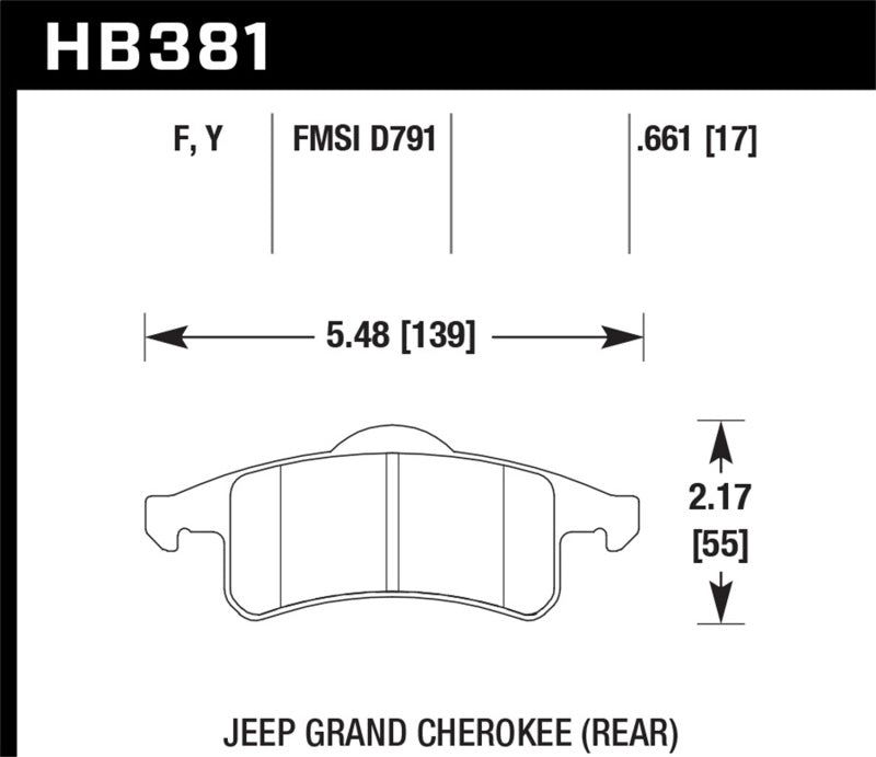 Hawk 99-04 Jeep Grand Cherokee LTS Street Rear Brake Pads-SR1 Performance