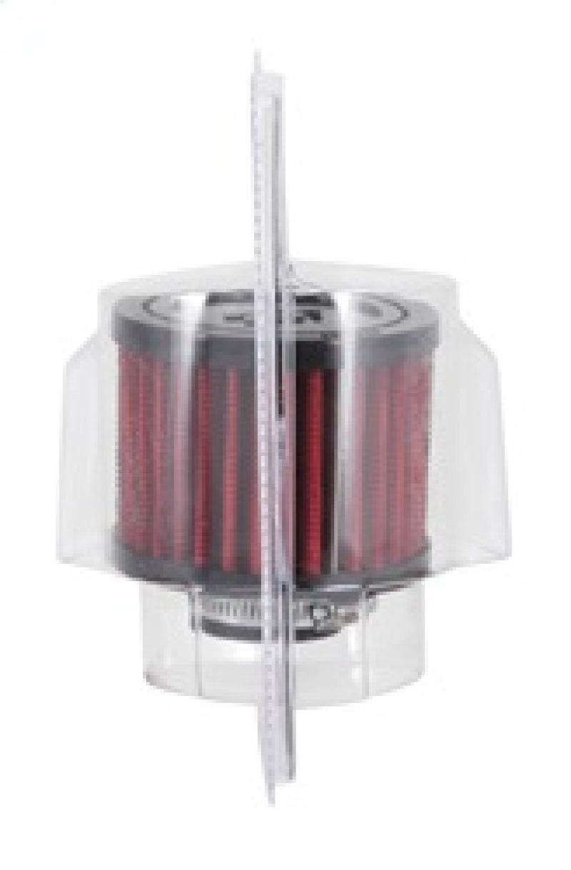 K&N 1 inch ID 3 inch OD 2.375 inch H Rubber Base Crankcase Vent Filter-SR1 Performance