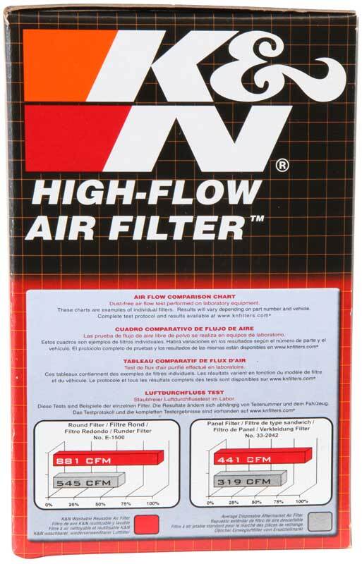 K&N Universal Clamp-On Air Filter - 2 1/4in 10 DEG FLG 3 1/2in OD 6in H-SR1 Performance