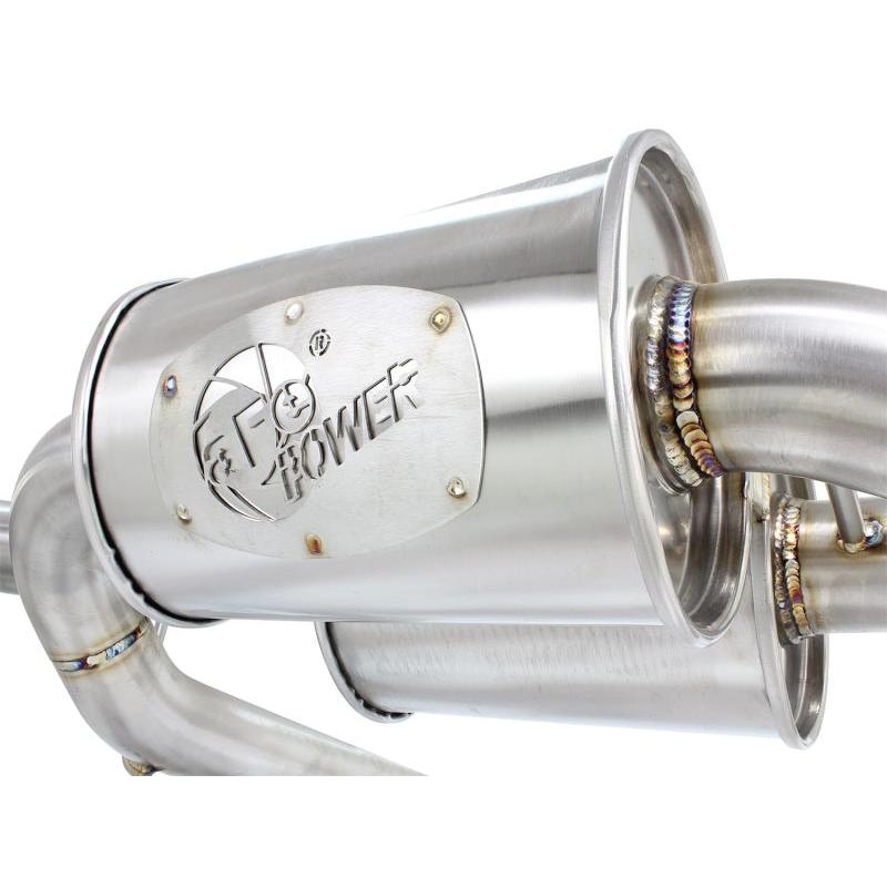 aFe MACHForce XP SS-304 Black Tip 2.5in Dia Cat Back Exhaust 12-14 BMW 335i (F30) 3.0L (t)-SR1 Performance