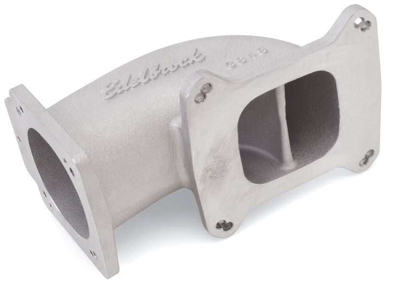 Edelbrock Low Profile Intake Elbow 90mm Throttle Body to Square-Bore Flange As-Cast Finish-SR1 Performance