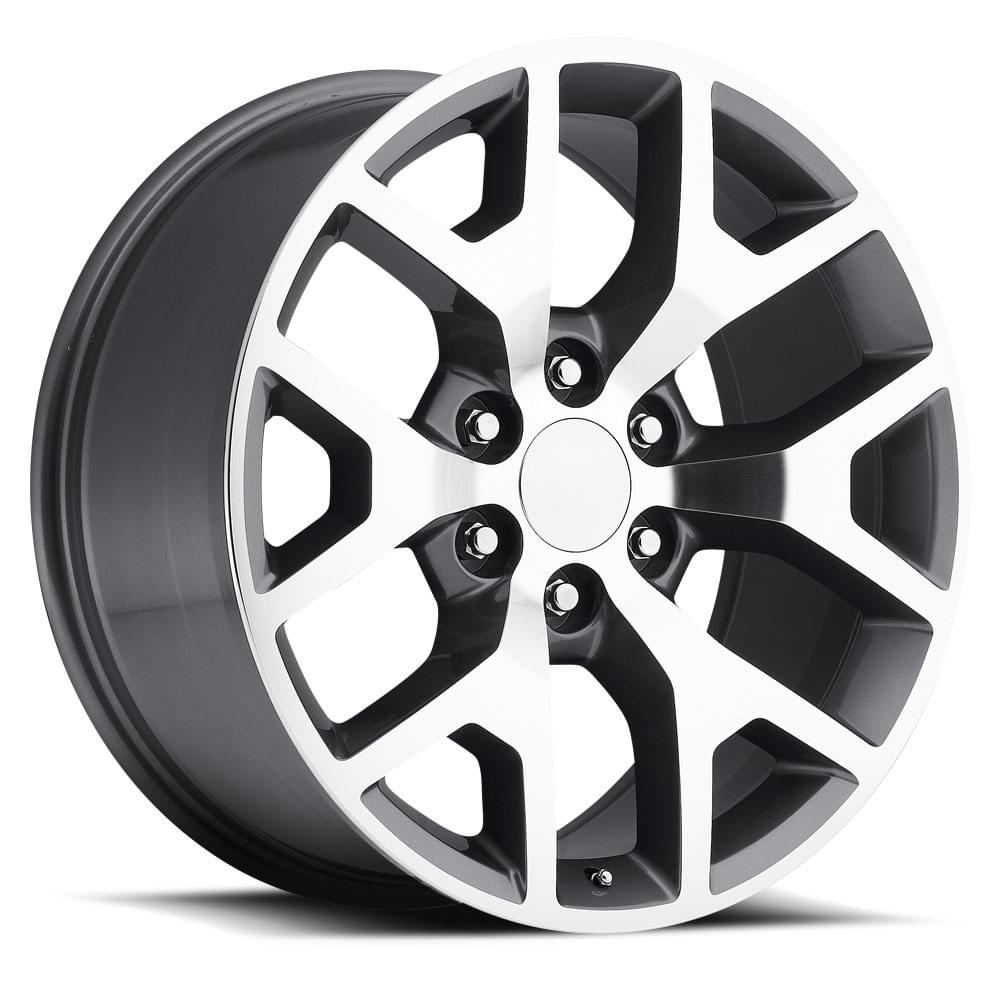 FR 44 – GMC SIERRA REPLICA WHEELS – GRAY MACHINED FACE