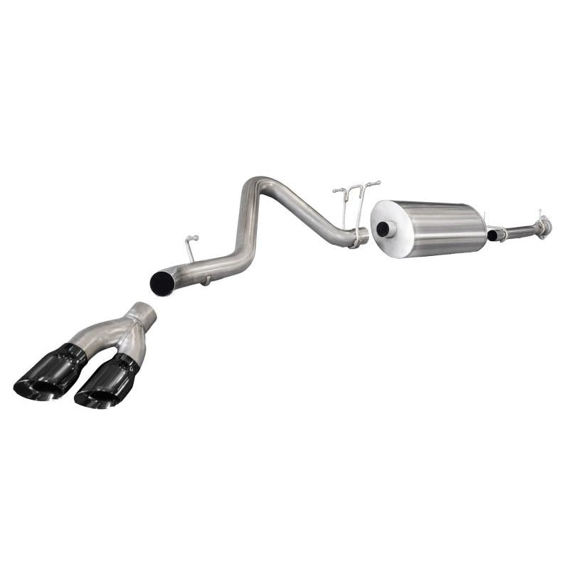 Corsa 11-13 GMC Sierra 6.0L V8 3in Cat-Back Single Side w Twin 4in Black Pro-Series Tips-SR1 Performance