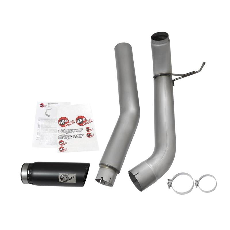 aFe LARGE BORE HD 5in DPF-Back SS Exhaust w/ Black Tip 2016 Nissan Titan 5.0L V8 (td) CC SB-SR1 Performance