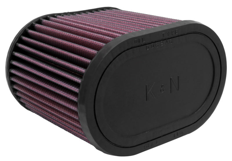 K&N Universal Oval Clamp-On Air Filter 2-3/4in Flange 6-1/4in Length 4in Width 5in Height-SR1 Performance