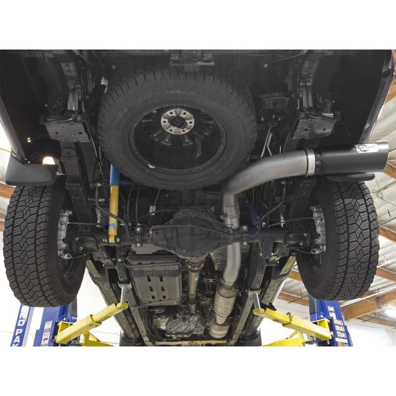 aFe LARGE BORE HD 5in DPF-Back SS Exhaust w/ Black Tip 2016 Nissan Titan 5.0L V8 (td) CC SB-SR1 Performance