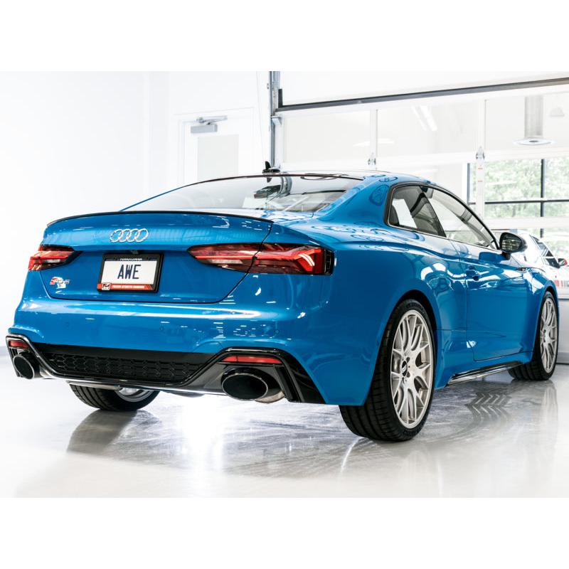 AWE Tuning Audi B9.5 RS 5 Coupe Non-Resonated Touring Edition Exhaust - RS-Style Diamond Black Tips