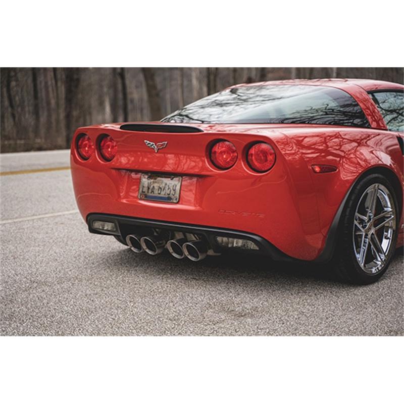 Corsa 06-13 Chevy Corvette C6 Z06 7.0L / 09-13 ZR1 6.2L Polished AxleBack Exhaust w/4.5in Twin Tips-SR1 Performance