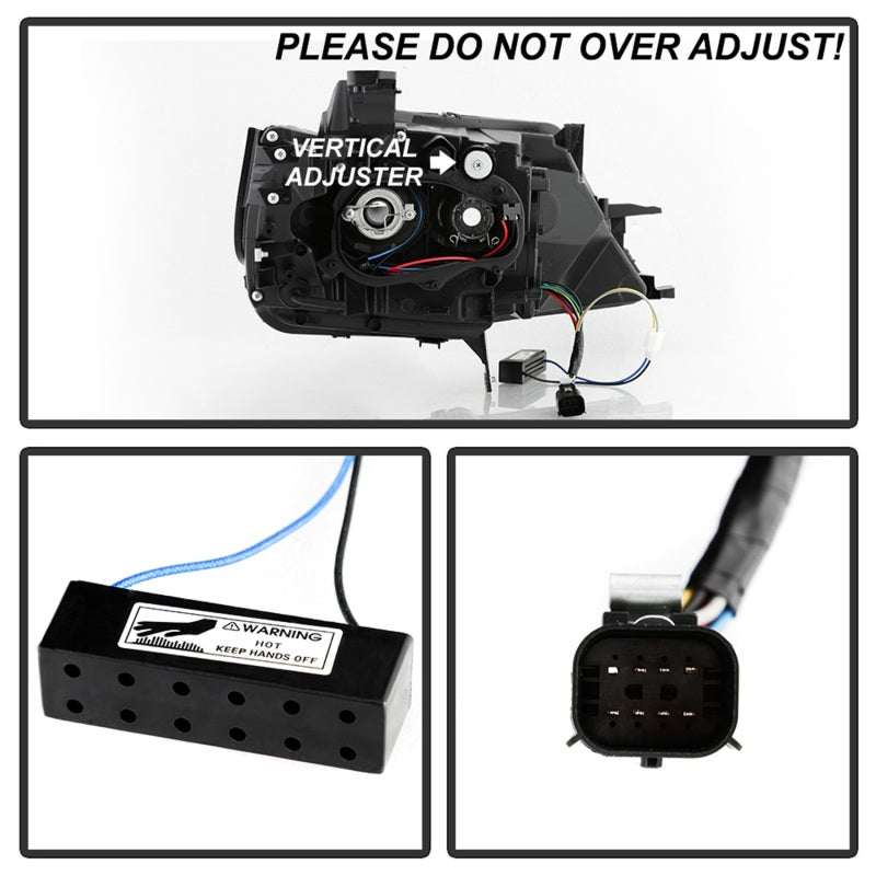 xTune 14-18 Chevy Impala (Excl Limited) DRL Halogen Proj Headlights - Blk Smk (PRO-JH-CIM15-LB-BSM)-SR1 Performance
