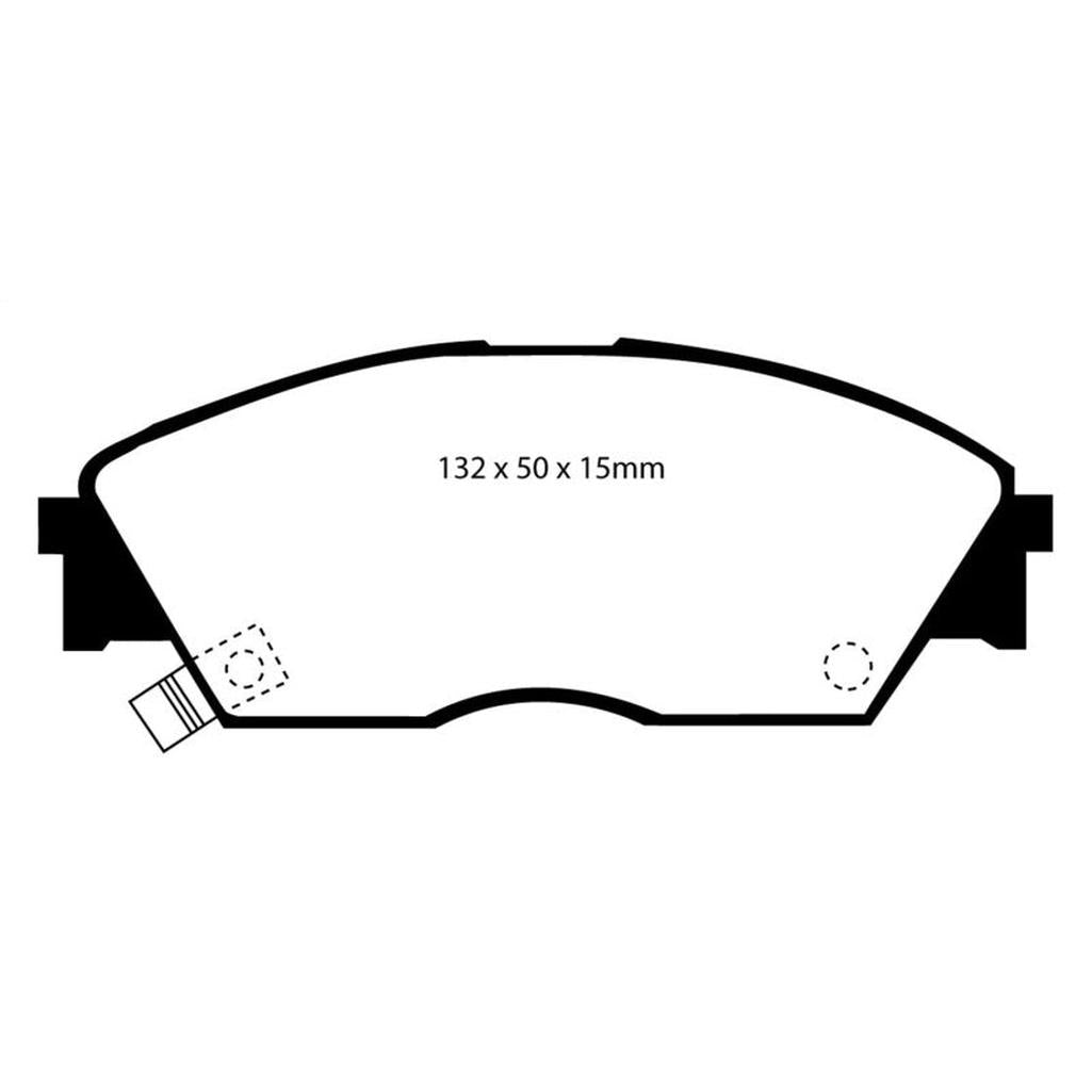 EBC Yellowstuff Front Brake Pads for Honda Civic and CRX - Part Number DP4706R