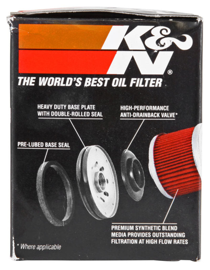 K&N Piaggio 2.156in OD x 3.063in Height Oil Filter-SR1 Performance