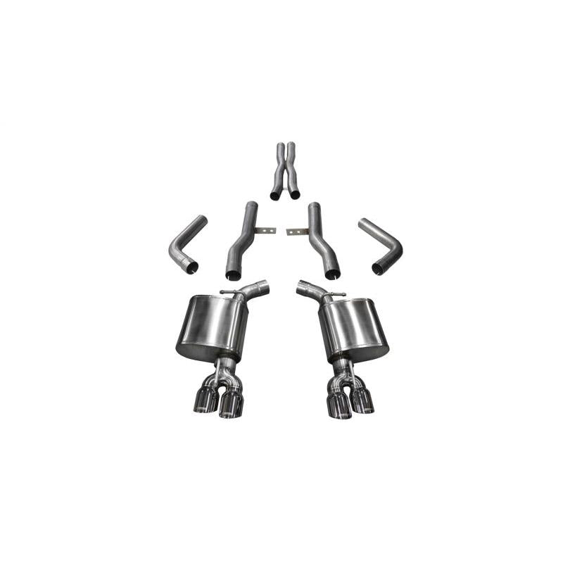 Corsa 2017-2023 Dodge Challenger 5.7L V8 Xtreme Cat-Back Dual Rear Exit w/3.5in Polished Tips-SR1 Performance