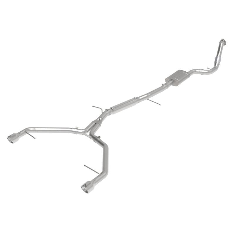 aFe 17-19 Audi A4 (B9) MACH Force-Xp 3in to 2.5in 304 SS Cat-Back Exhaust System-Dual Polished Tips-SR1 Performance