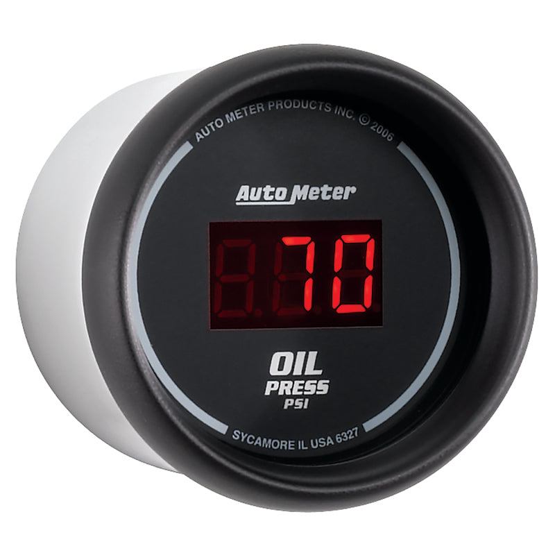 Autometer Black 0-100 psi Digital Oil Pressure Gauge-SR1 Performance