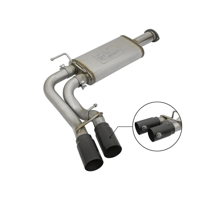 aFe Rebel Exhausts Cat-Back SS 16 Toyota Tacoma V6-3.5L w/ Black Tips-SR1 Performance