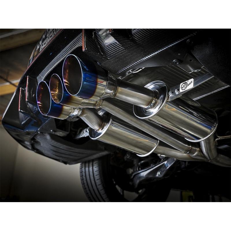 aFe Takeda 3in 304 SS Cat-Back Exhaust w/ Blue Flame Tips 2017+ Honda Civic Type R I4 2.0L (t)-SR1 Performance