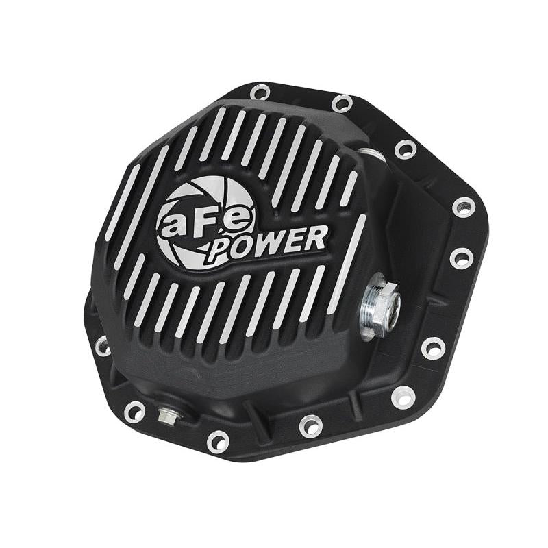 aFe Power Pro Ser Rear Diff Cover Black w/Mach Fins 2017 Ford Diesel Trucks V8-6.7L(td) Dana M275-14