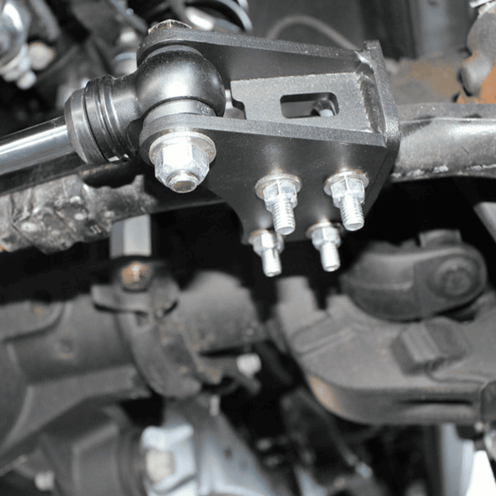 Close up of an S&B Dual Stabilizer Mount F450 