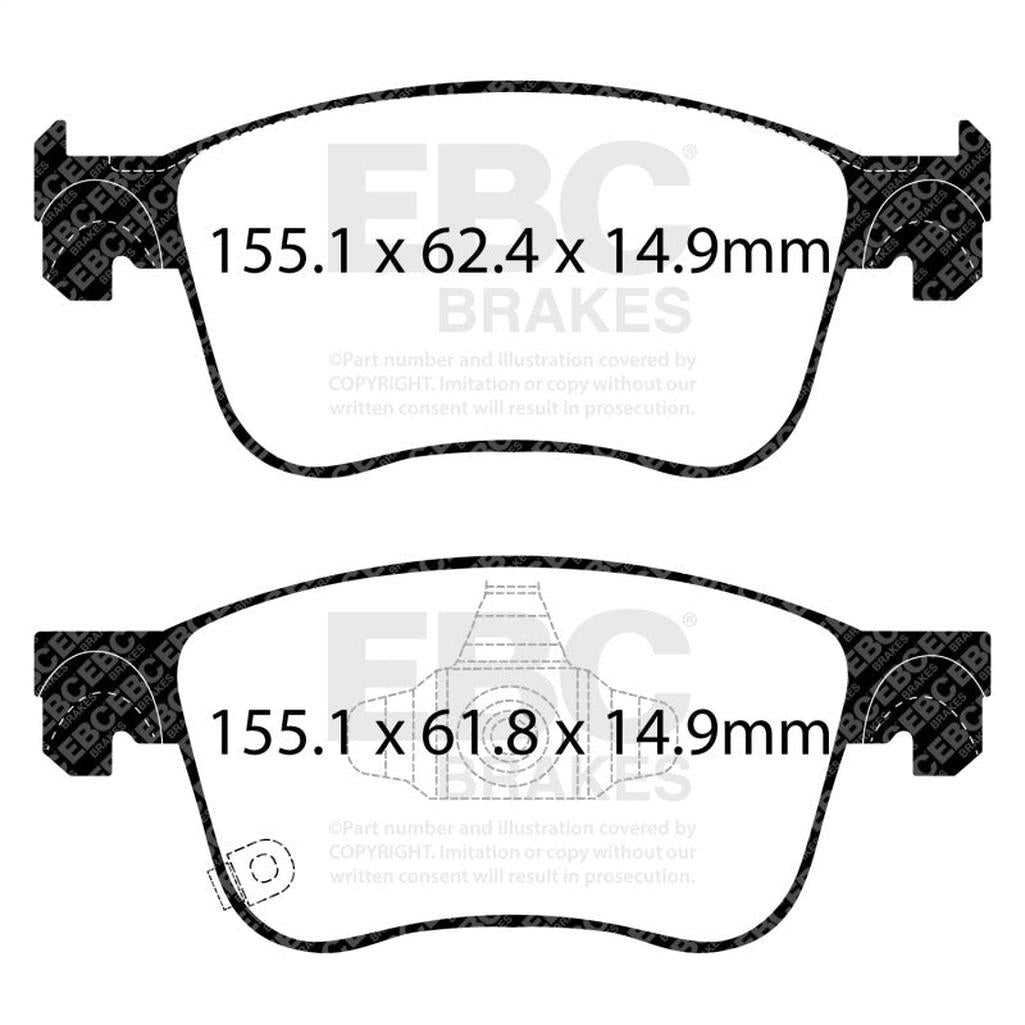 EBC Yellowstuff Front Brake Pads for Honda Accord 2018-2019 – High-Performance Street and Track Use