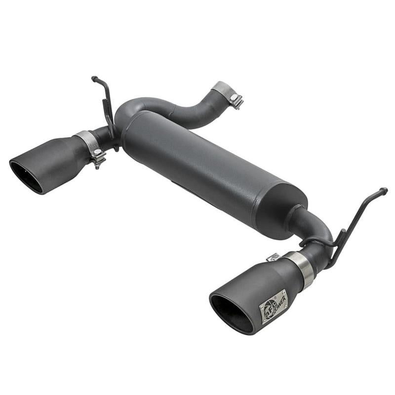 aFe Rebel Series 2.5in 409 SS Axle-Back Exhaust w/ Black Tips 2007+ Jeep Wrangler (JK) V6 3.6L/3.8L-SR1 Performance