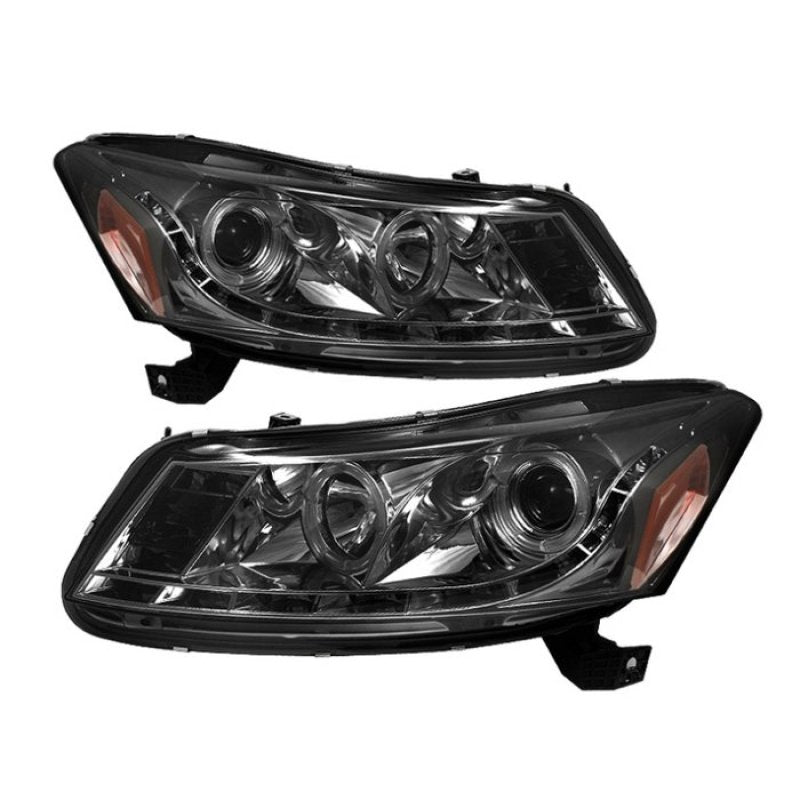 Spyder Honda Accord 08-12 4Dr Projector Headlights- LED Halo DRL Smke PRO-YD-HA08-4D-HL-SM-SR1 Performance
