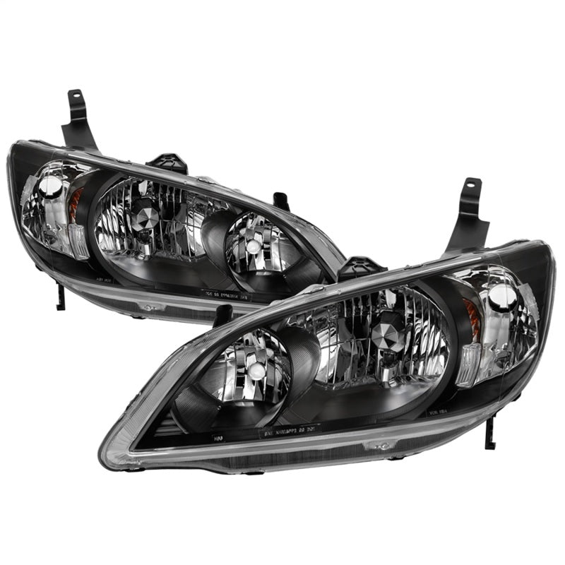 xTune 04-05 Honda Civic (Excl Hatchback/Si) OEM Style Headlights - Black (HD-JH-HC04-4D-AM-BK)-SR1 Performance