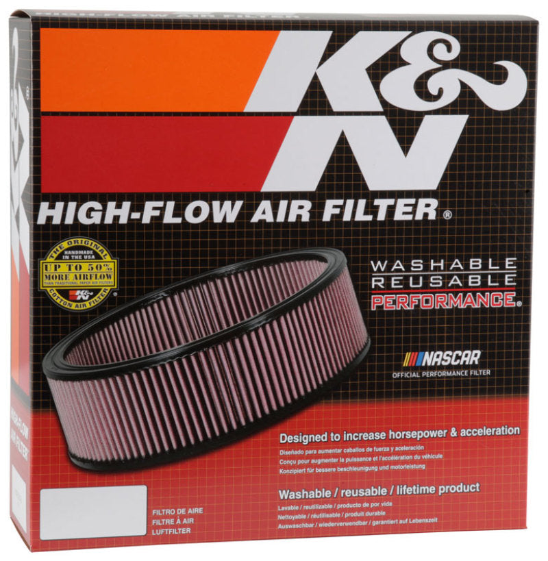 K&N Custom Air Filter 14 inch OD 12 11/16 inch ID 2 1/2 inch Height-SR1 Performance