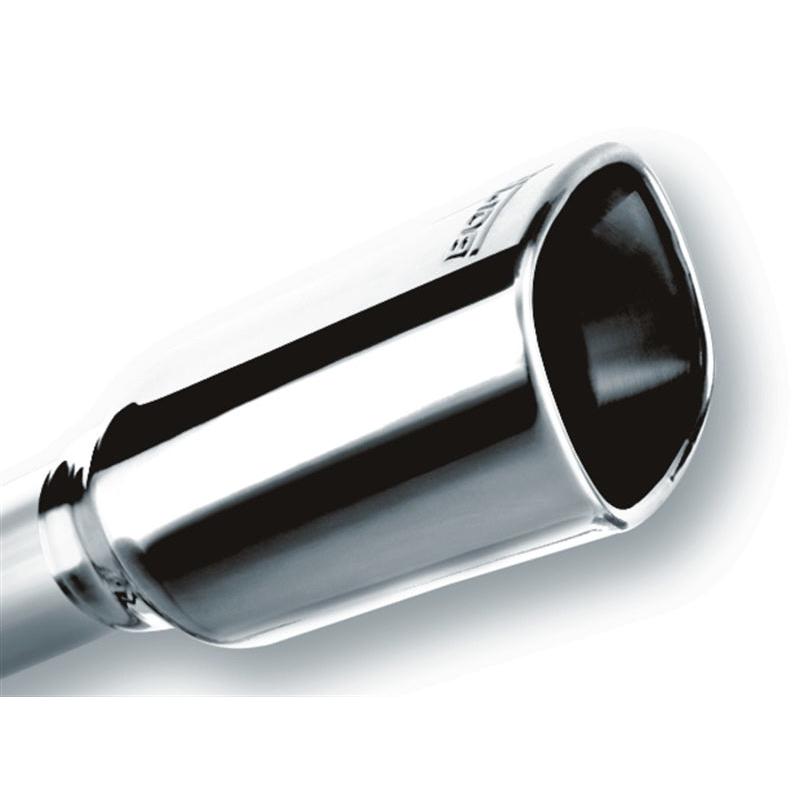 Borla 2.25in Inlet 3.28in x 3.5in Square Rolled Angle Cut x 7.88in Long Exhaust Tip