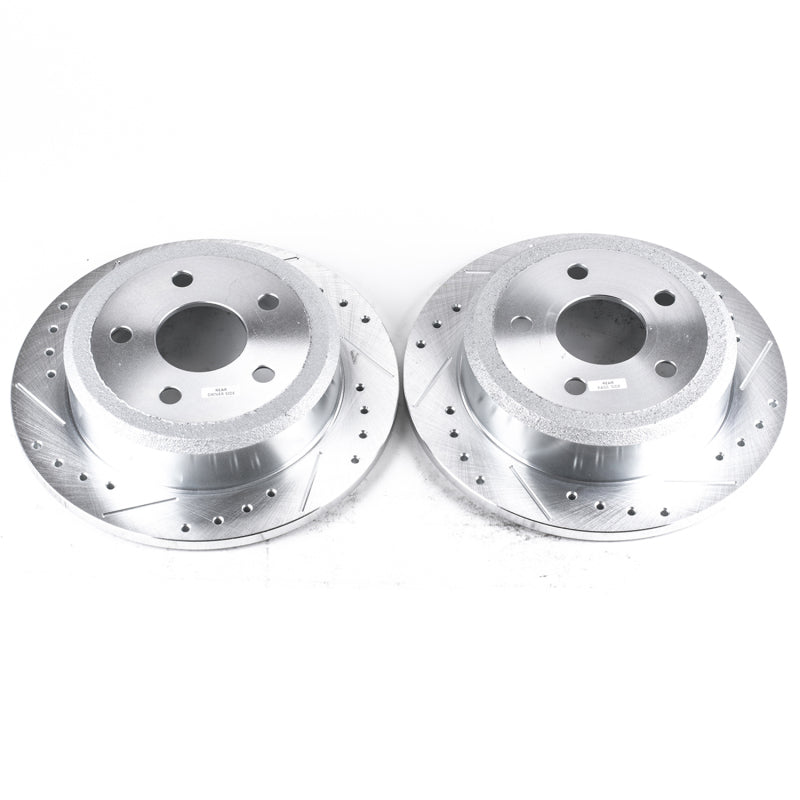 Power Stop 07-17 Jeep Wrangler Rear Evolution Drilled & Slotted Rotors - Pair-SR1 Performance