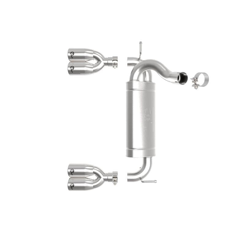 aFe Vulcan Series 2.5in 304 SS Axle-Back Exhaust Polished 07-18 Jeep Wrangler (JK) V6-3.6/3.8L-SR1 Performance