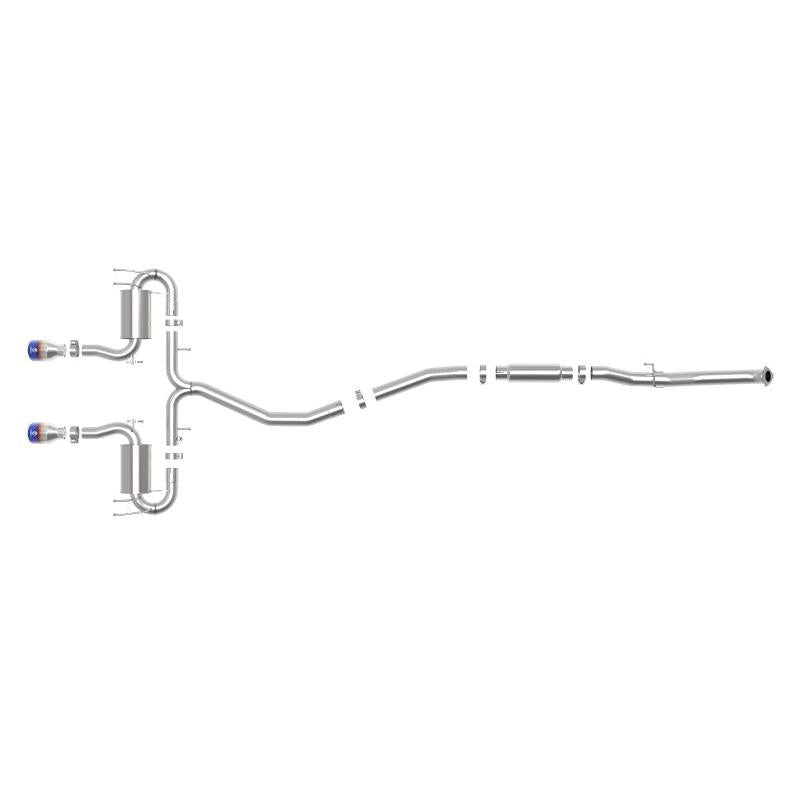 aFe Takeda 3in 304 SS Cat-Back Exhaust System w/Blue Flame Tips 17-20 Honda Civic Sport L4-1.5L (t)-SR1 Performance