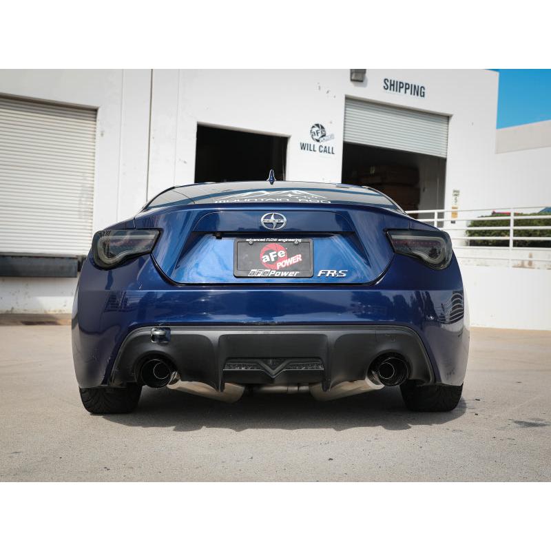 aFe Takeda Exhaust Axle-Back 13-15 Scion FRS / Subaru BRZ 304SS Black Dual Tips Exhaust-SR1 Performance