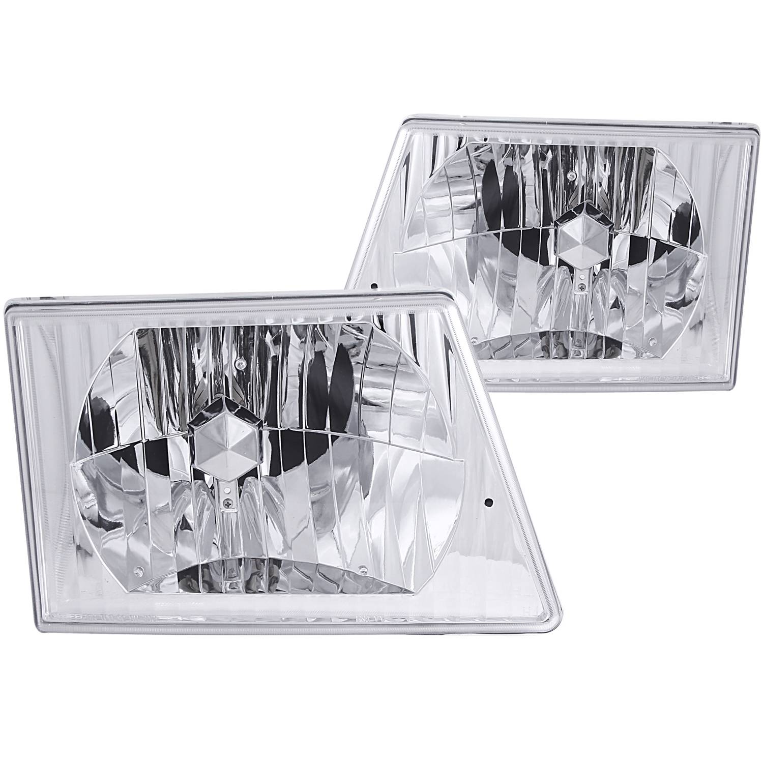 FORD ECONOLINE VAN 92-07 CRYSTAL HEADLIGHTS CHROME