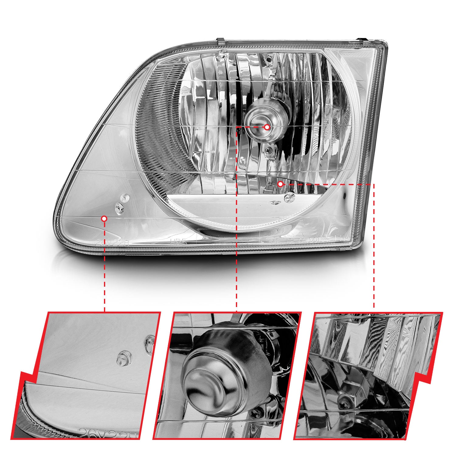 FORD F-150 97-03 / EXPEDITION 97-02 HEADLIGHTS CHROME G2