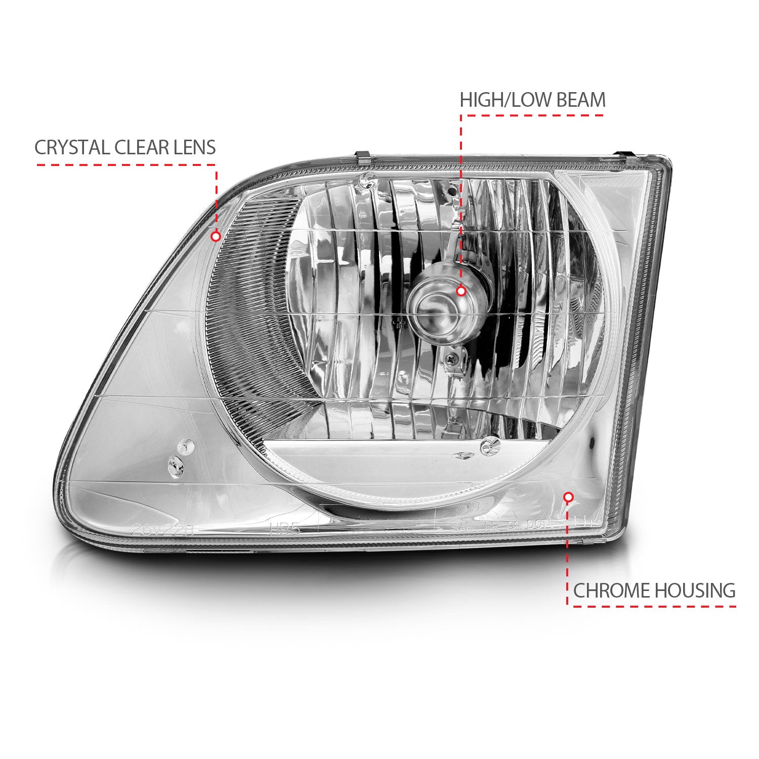 FORD F-150 97-03 / EXPEDITION 97-02 HEADLIGHTS CHROME G2