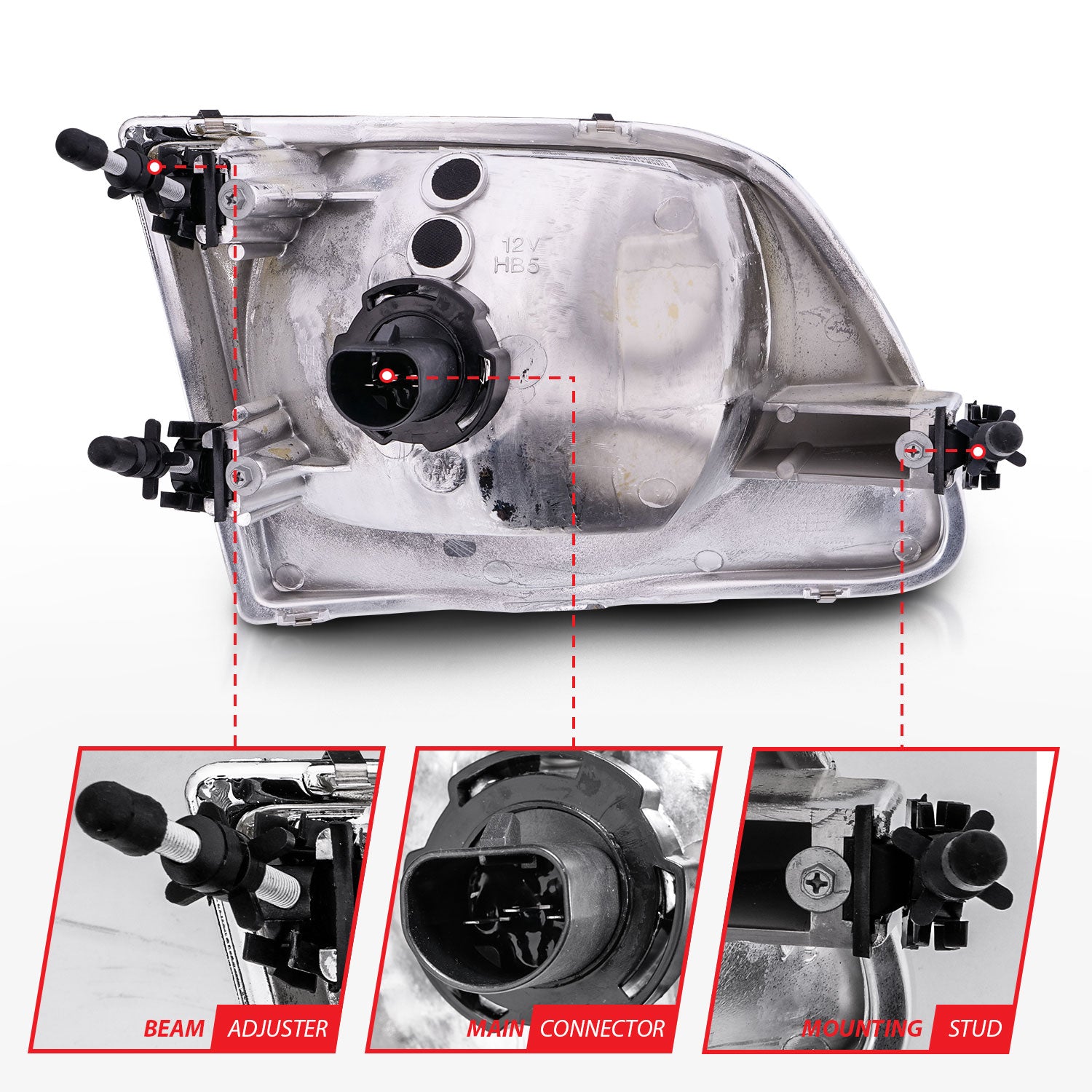 FORD F-150 97-03 / EXPEDITION 97-02 HEADLIGHTS CHROME G2