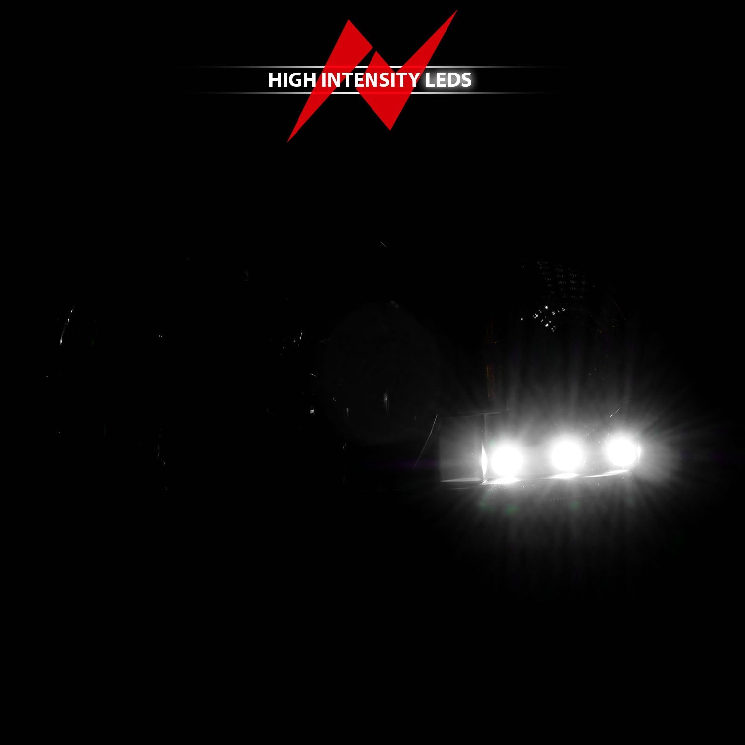DODGE RAM 1500 94-01 / RAM 2500/3500 94-02/ RAM SPORT MODEL 94-98 CRYSTAL HEADLIGHTS BLACK W/ LED ACCENT 1PC