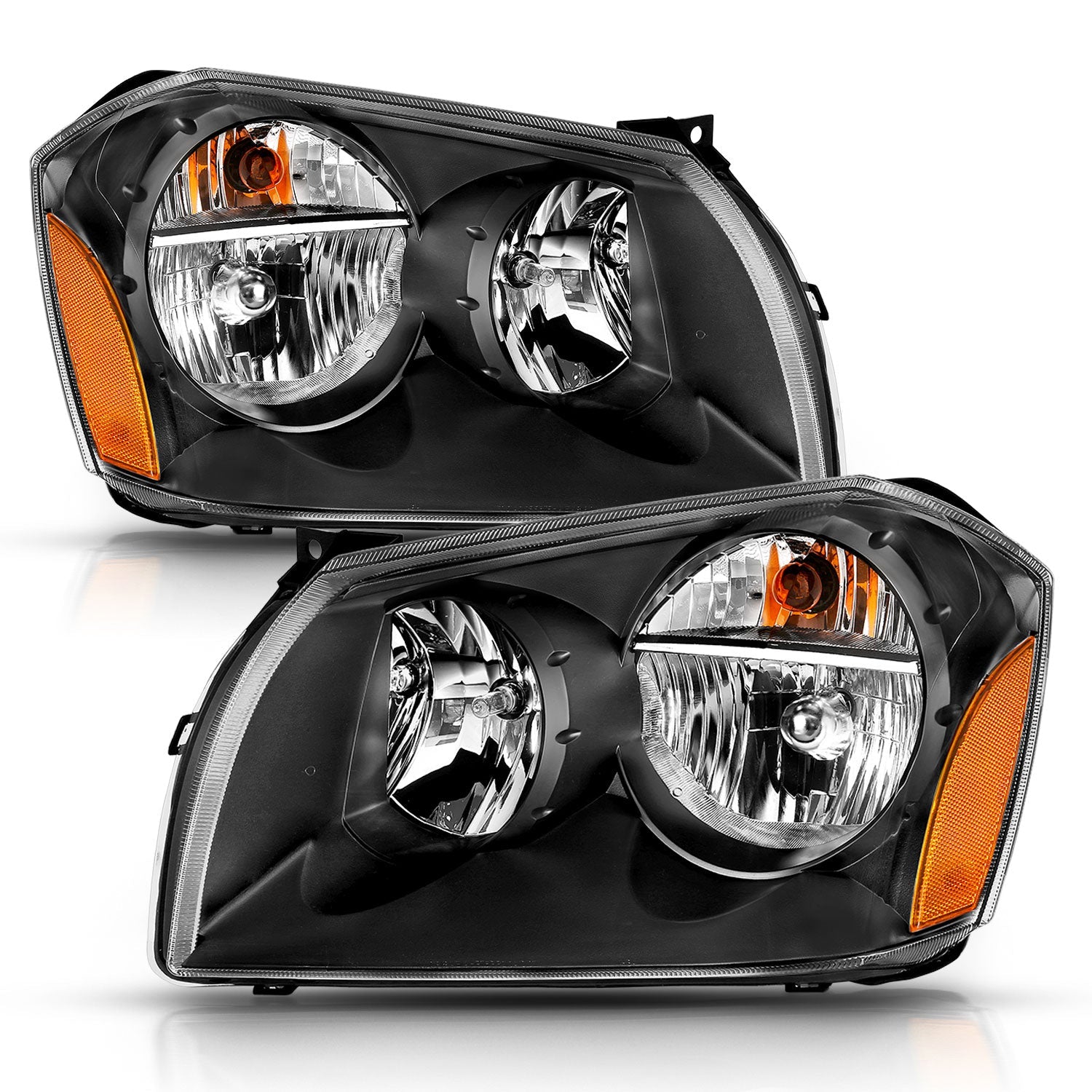 DODGE MAGNUM 05-07 CRYSTAL HEADLIGHT BLACK