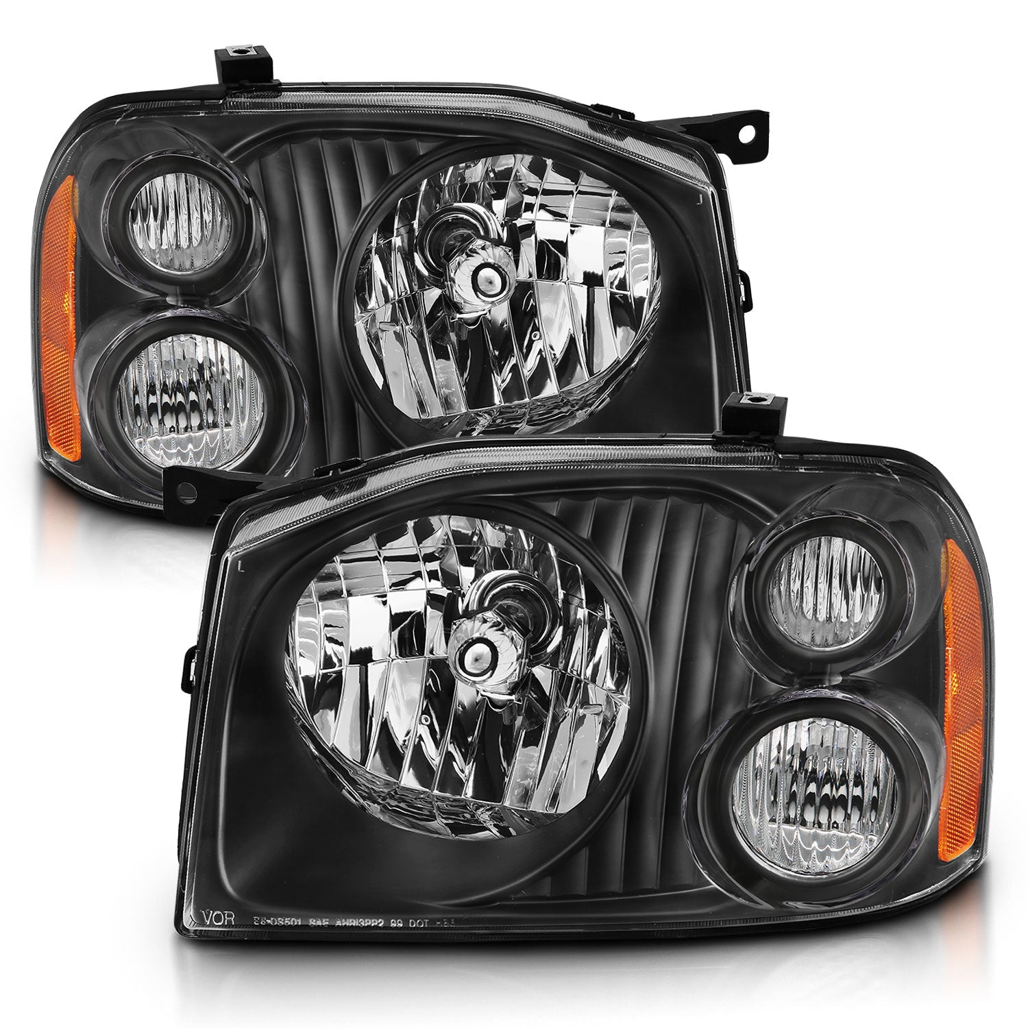 NISSAN FRONTIER 01-04 CRYSTAL HEADLIGHT BLACK